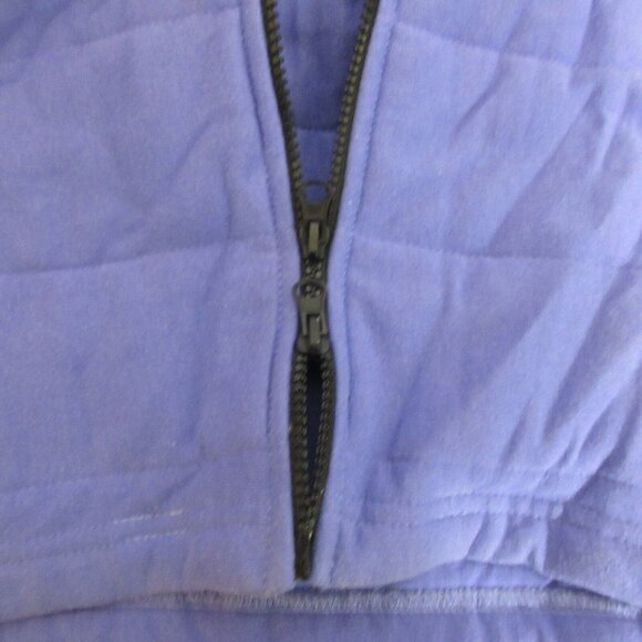 NWT 90's Willi Smith Womens Vest Sz Medium Lilac Quilted 2-Way Zip Front Casual - Picture 8 of 9